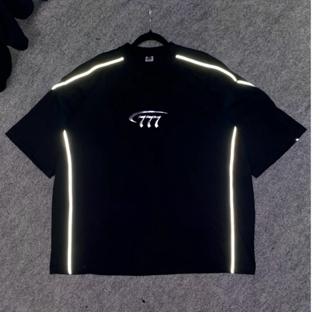 KATUN AFNTY.ID | เสื้อยืด OVERSIZED BOXY 777 แถบสะท้อนแสงพร้อมการพิมพ์สกรีน HD Ngecrome | ผ้าฝ้าย CO