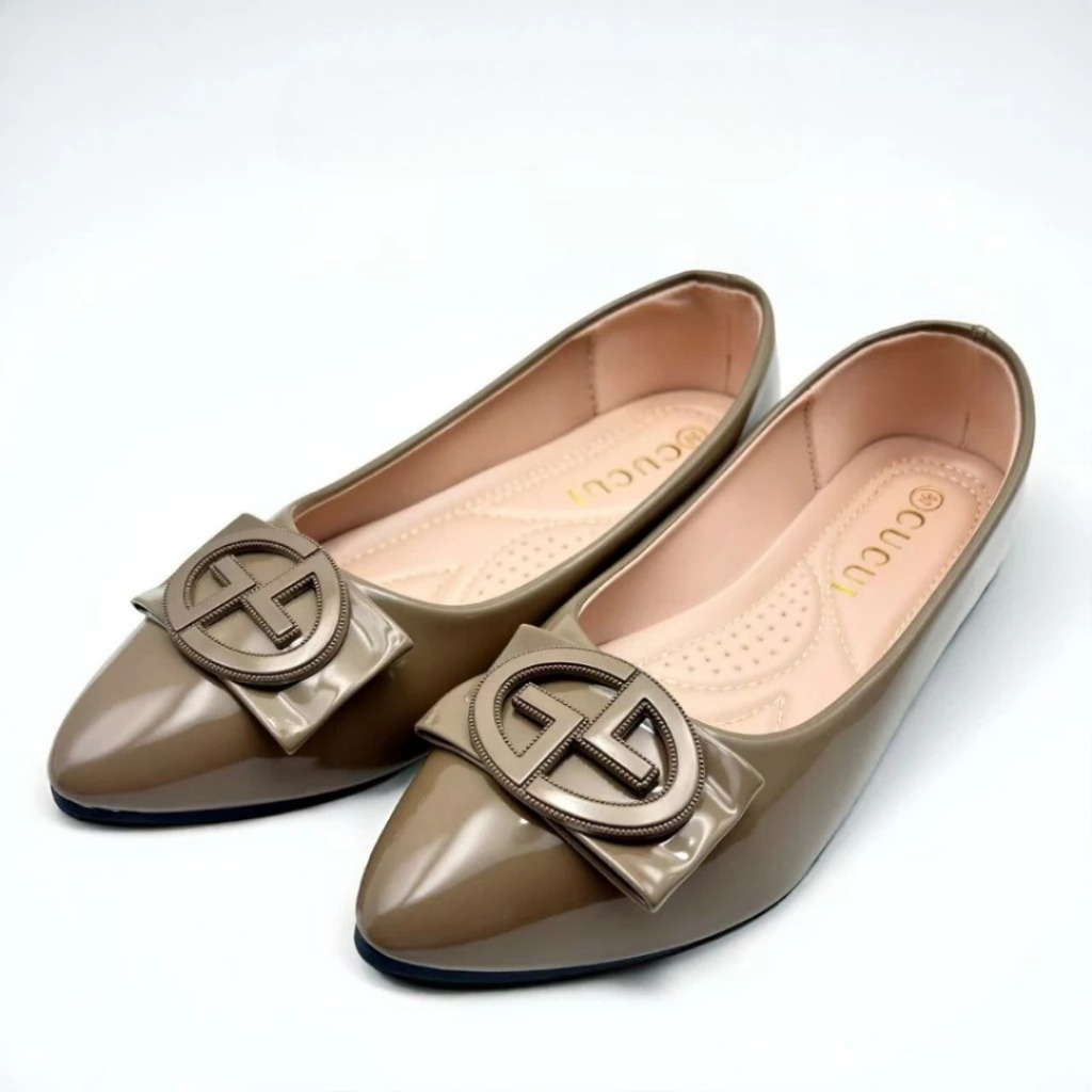TMALL88 Flat Shoes Elegant Office Shoes รองเท้าทํางานอย่างเป็นทางการ Flatshoes Soft Jelly Mary Janes