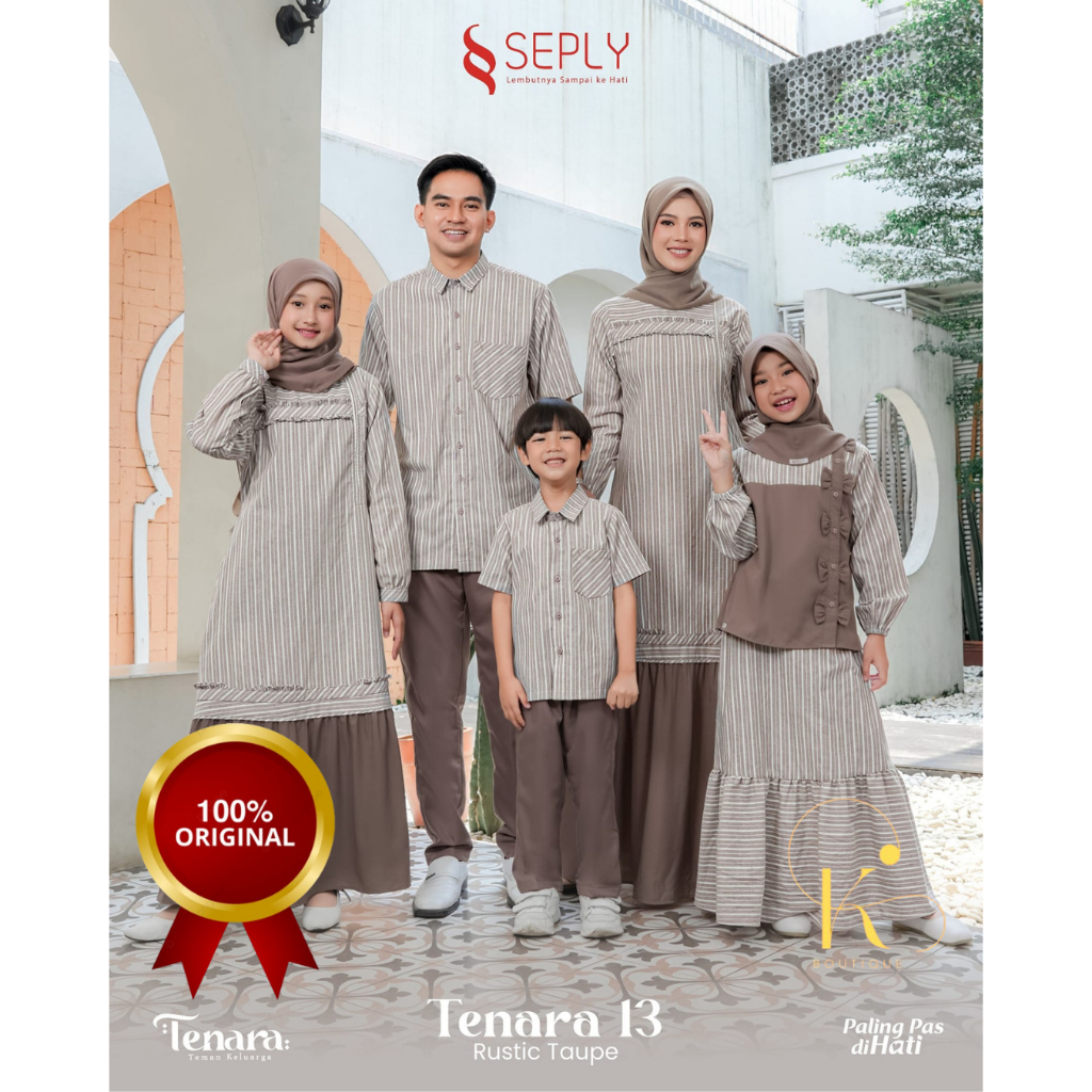 Seply Tenara 13 Rustic Taupe Family Sarimbit Dress