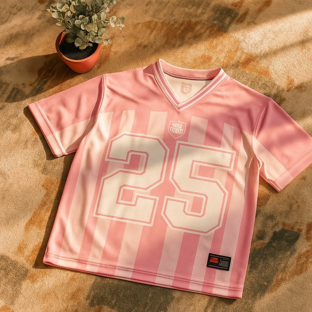 RUGBY PINK KIDS GIRL SERIES KIDS JERSEY / GIRLS STREETWEAR JERSEY / NUMBER JERSEY / HOCKEY JERSEY