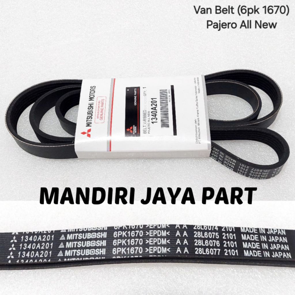 FANBELT-FAN BELT MITSUBISHI ALL NEW PAJERO (6PK 1670) ORIGINAL 1340A201