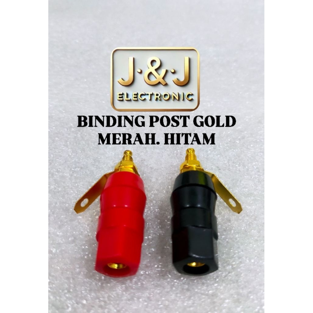 MERAH BINDING POST GOLD SOCKET BANANA RED BLACK SINGLE BINDING POST TERMINALSKET 4 มม.