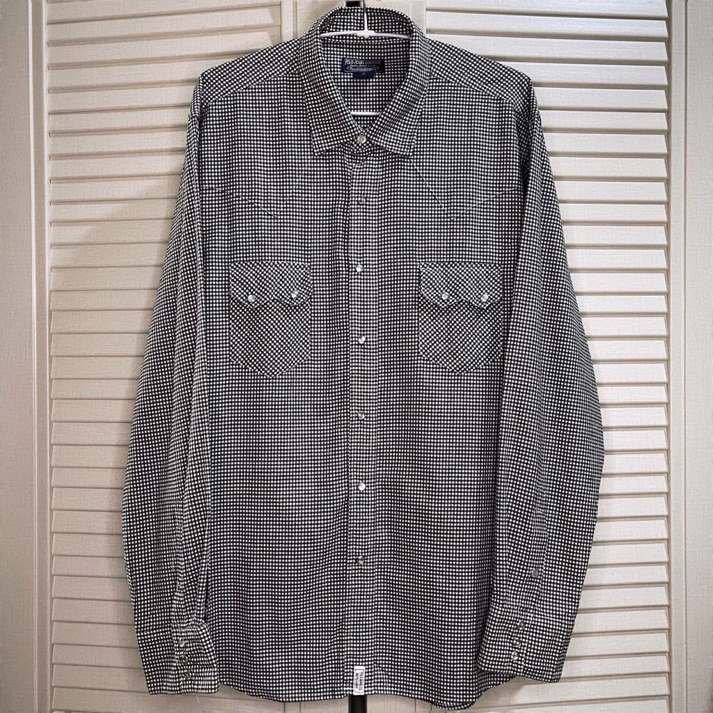 Polo Jeans Co by Ralph Lauren - เสื้อ Gingham Western พร้อมกระดุม Pearl Snap (RRL/ Double RL Look Al
