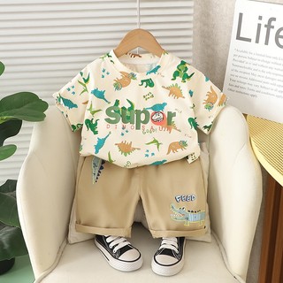 Outfit setelan baju anak SUPERDINO
