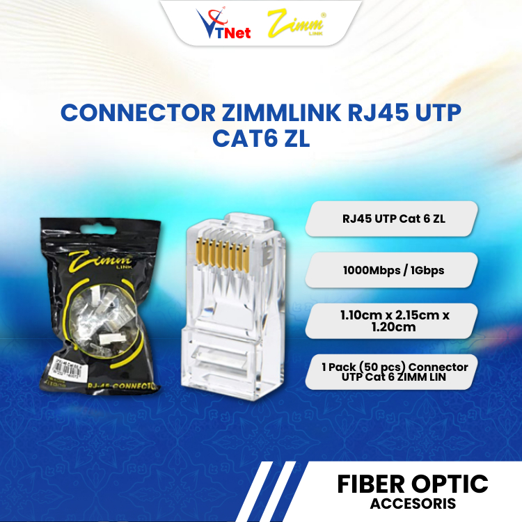 CONNECTOR ZIMMLINK RJ45 UTP CAT6 ZL