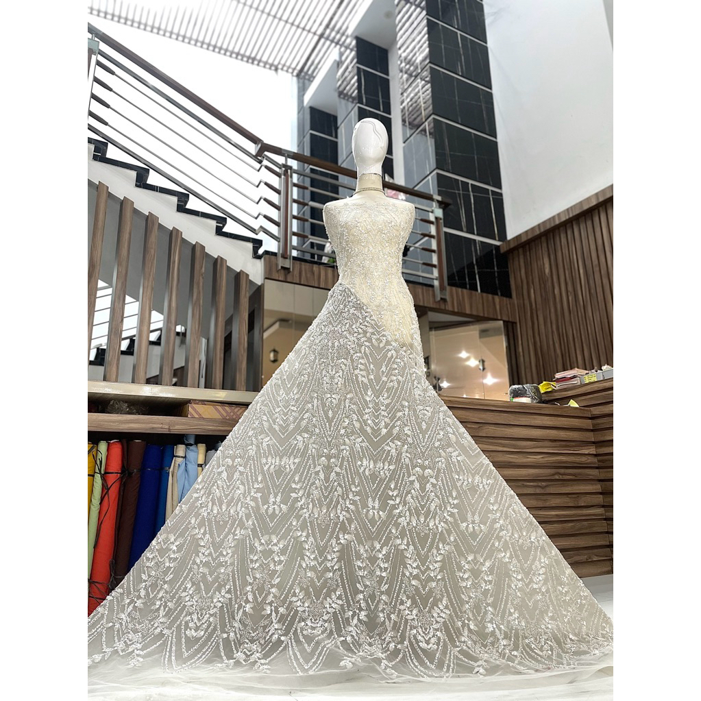 ALGERIA BEADS TULLE (ราคาต่อ 0.5 ม.)