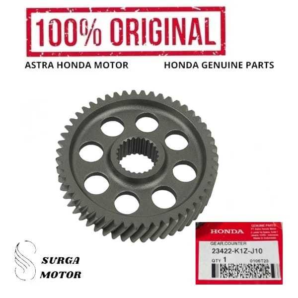เกียร์เคาน์เตอร์ 51T มอเตอร์ Honda Vario 160 K2S ADV 160 Stylo 160 23422K1ZJ10 23422-K1Z-J10 เดิม Ho