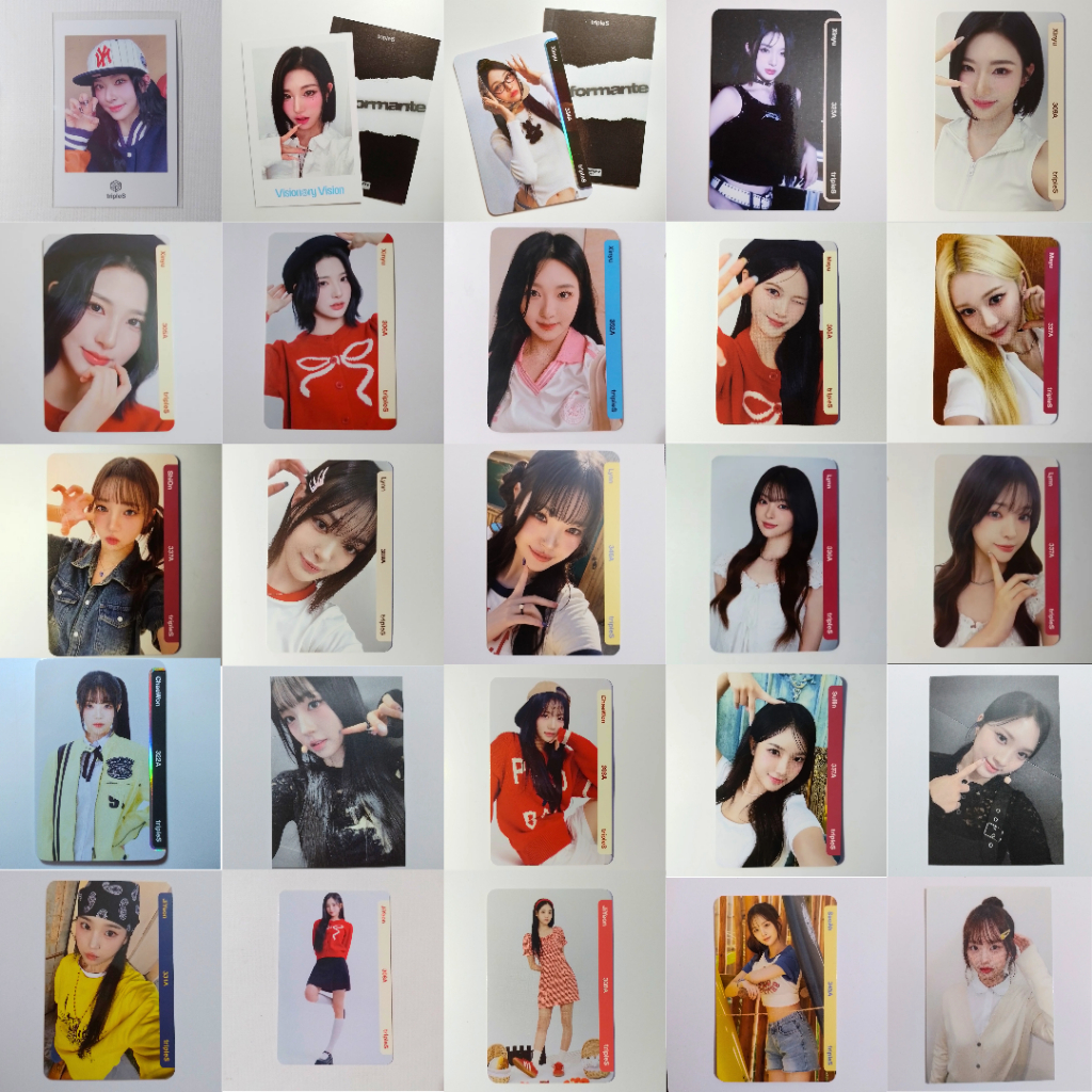 Triples Photocard อย่างเป็นทางการ Xinyu Mayu Lynn JooBin Hayeon Chaewon Shion SeoAh Sullin Jiyeon