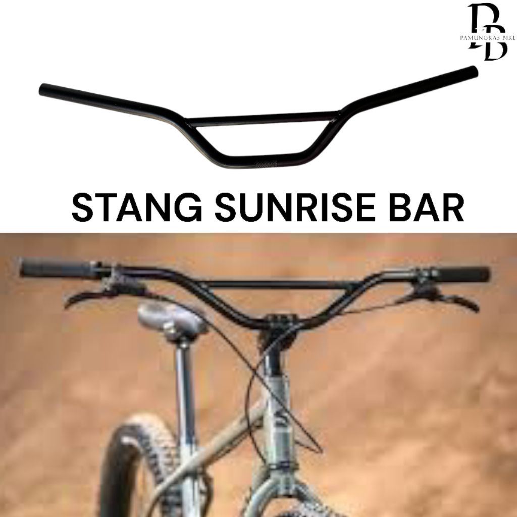 Sunrise แฮนด์จักรยาน Standard Bar ขนาด 22.2 Sunrise Handle bar สีดํา BMX MTB Federal