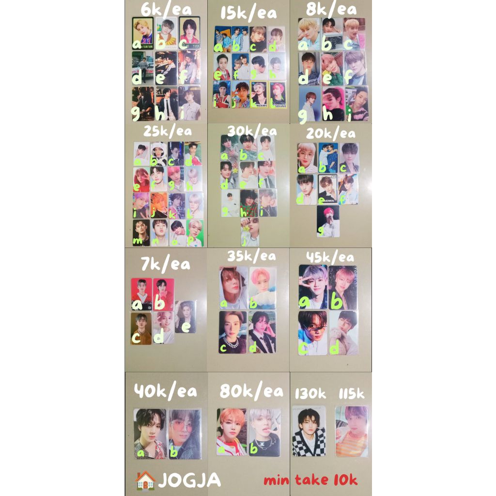 Aab photocard nct 6k & 7k & 8k (min take 2pc)