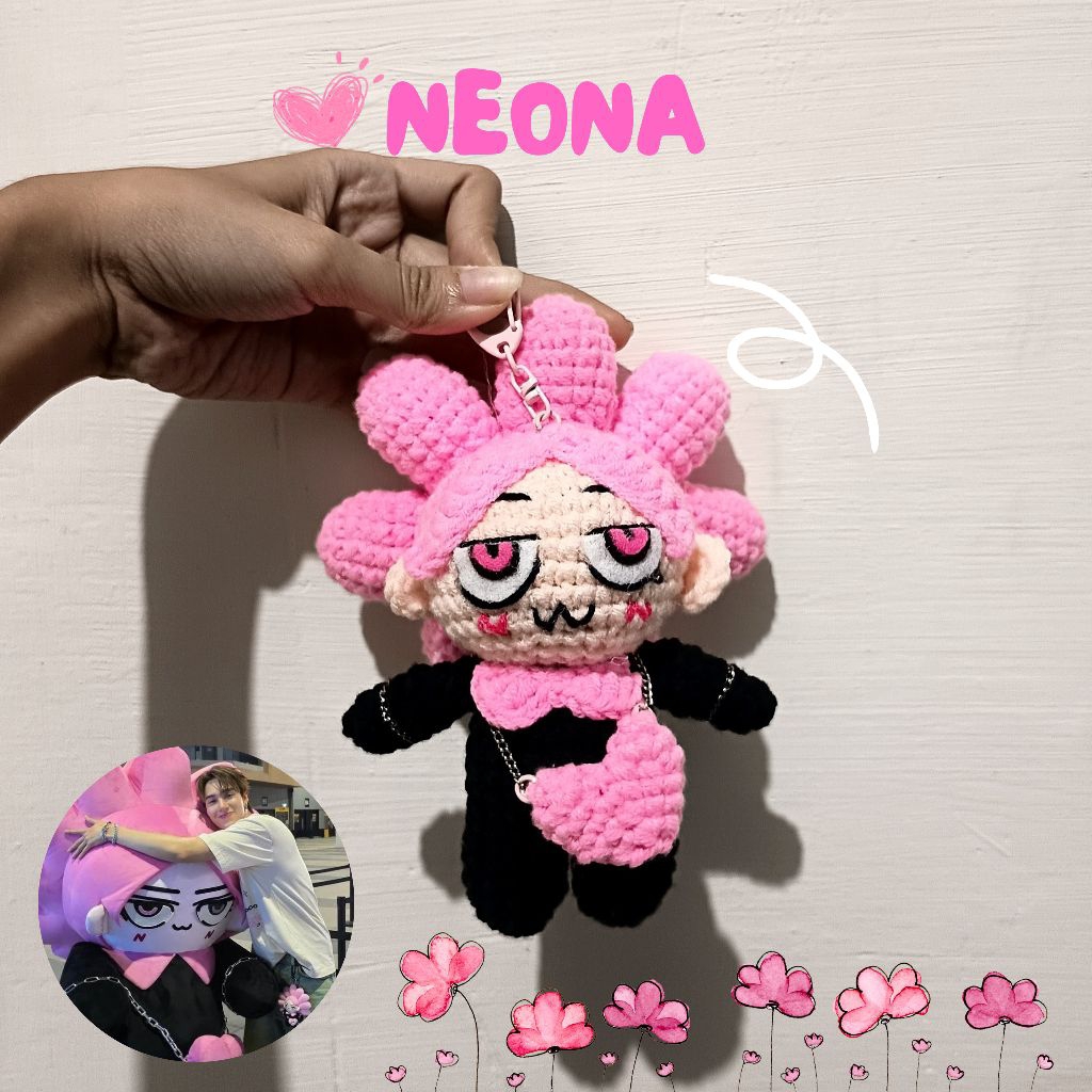 NEONA GMMTV / NEONA KEYCHAIN / GMMTV MASCOT / AMIGURUMI / CROCHET