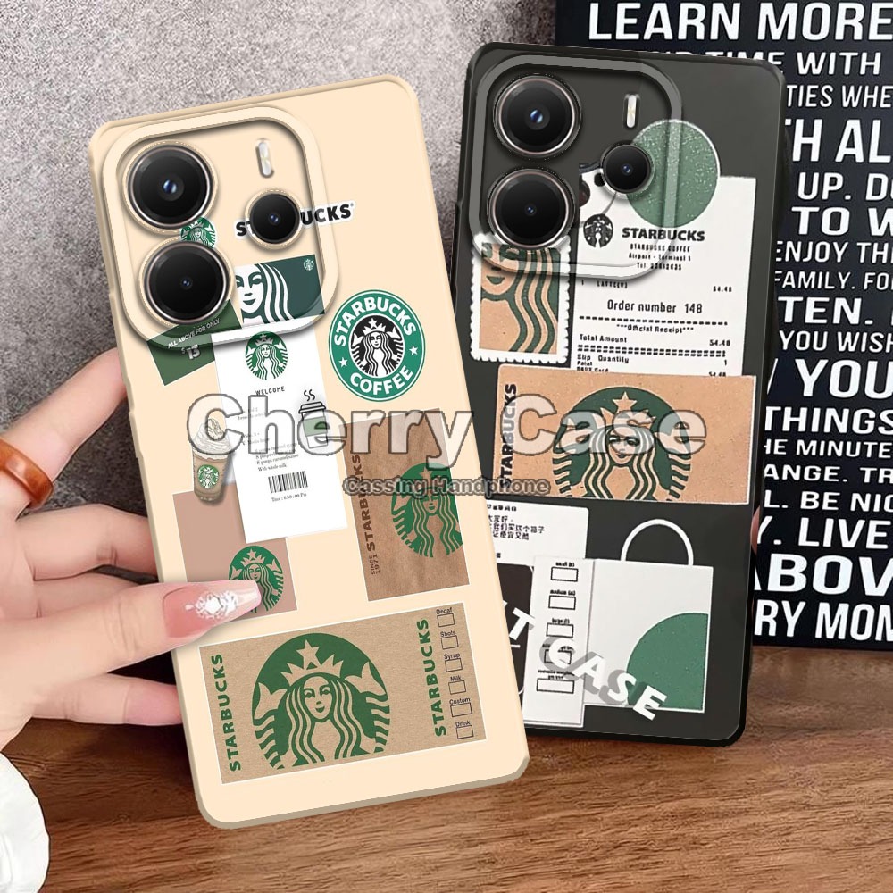 Cherry Acc QW2 SoftCase Pro กล้อง Motif STB สําหรับ Redmi หมายเหตุ 14 4G/5G Kesing กรณี Hp Cassing H