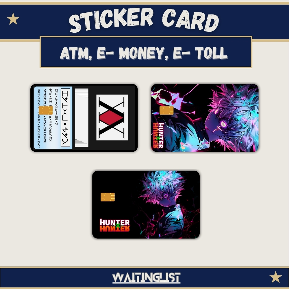 การ์ดสติ๊กเกอร์ ATM, บัตรเครดิต, Debit, E-toll, E-M0ney Anime Hunter x Hunter Killua การ์ด HxH