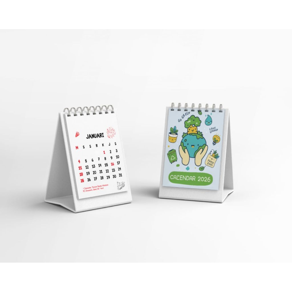 TOOKE - ปฏิทิน 2026 / ปฏิทิน 2026 / ปฏิทินตั้งโต๊ะ 2026 / ปฏิทินจิ๋ว 2026 / ปฏิทินตั้งโต๊ะ