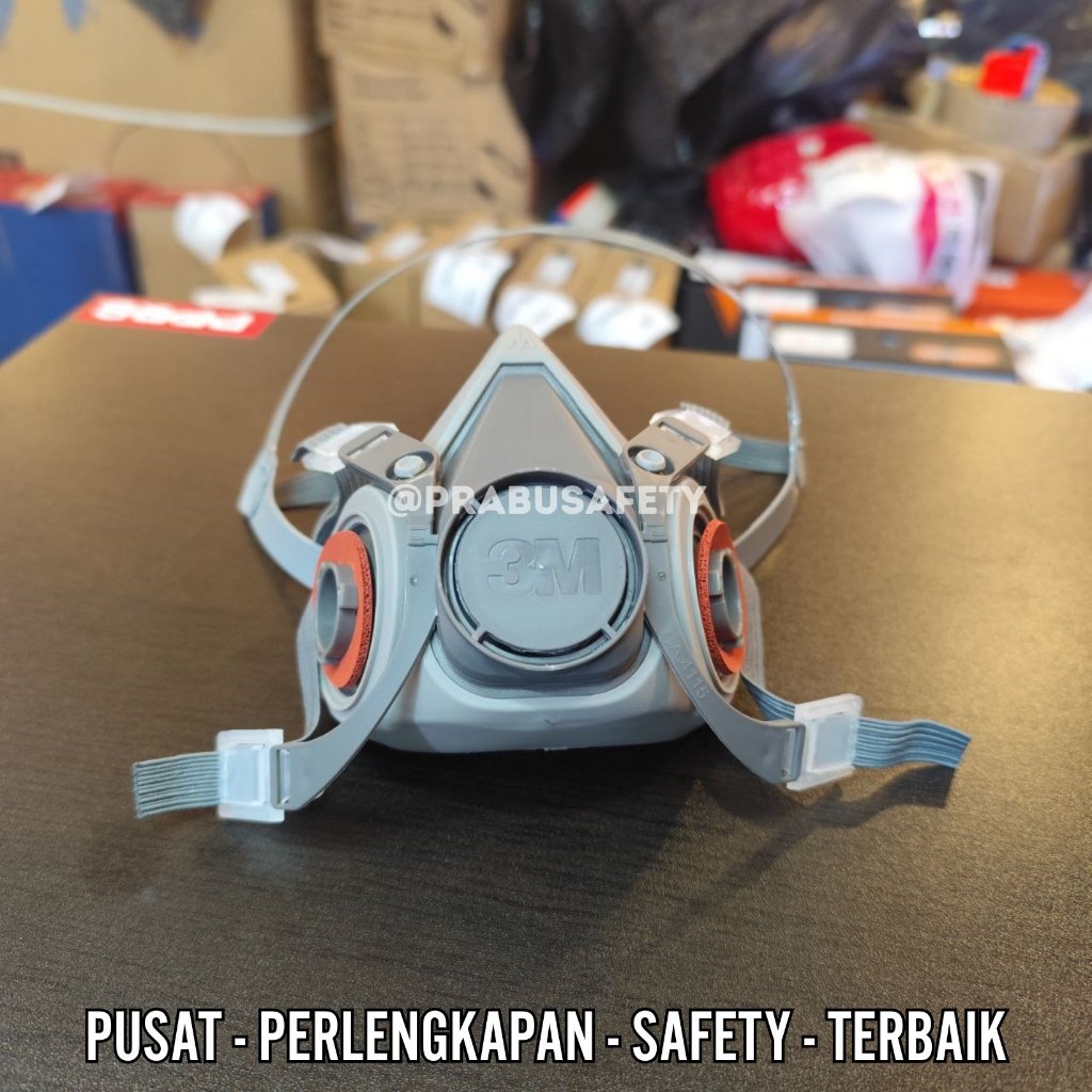 3M 6200 RESPIRATOR MASK ORIGINAL 100% / SAFETY MASK RESPIRATOR 3M 6200 / RESPIRATOR MASK