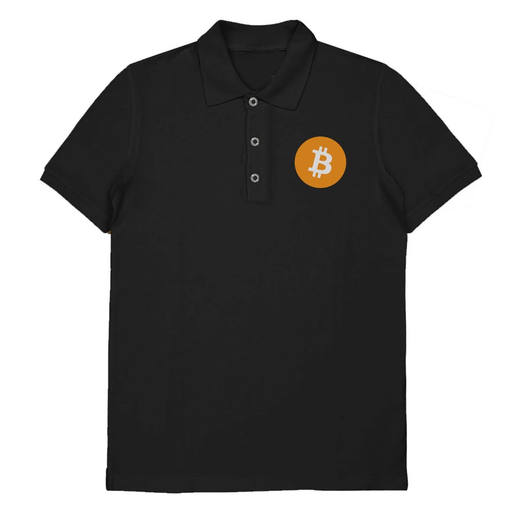 BTC Bitcoin GOLD 2.0 เสื้อยืดคอปก เสื้อยืดแขนสั้น Cotton Combad