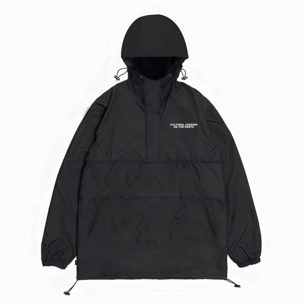 Anorak กันน้ํา Unisex Oversize Streetwear Windbreaker Hoodie Jacket