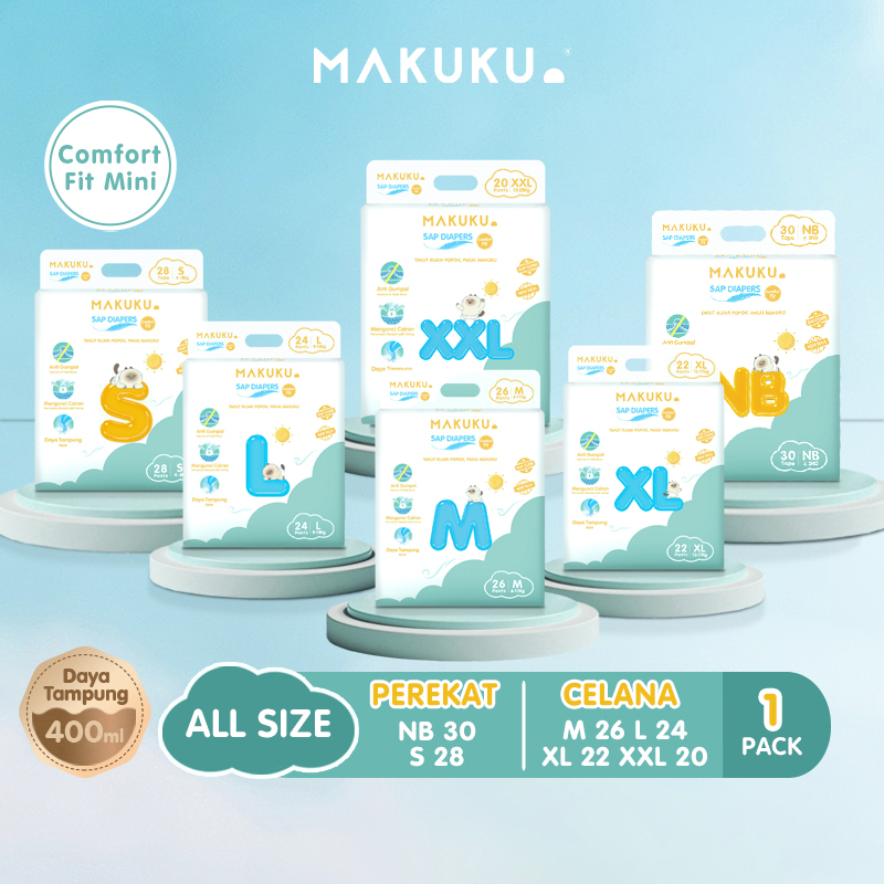 [จัดส่งฟรี!] MAKU SAP Diapers Comfort Fit Pants S30 / M28 / M42 / L26 / L40 / XL24 / XXL22 ผ้าอ้อมเด