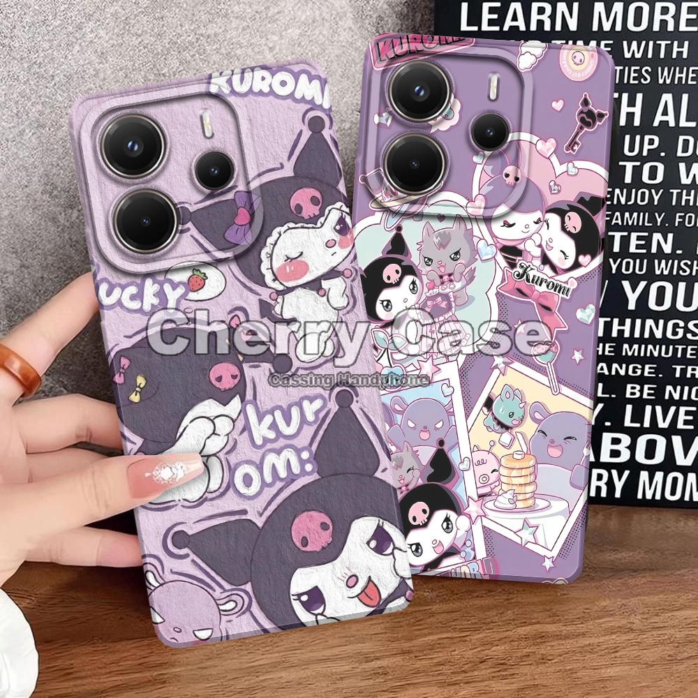Cherry Acc QW25 SoftCase Pro กล้อง Kuromi Motif สําหรับ Redmi หมายเหตุ 14 4G/5G Kesing กรณี Hp Cassi