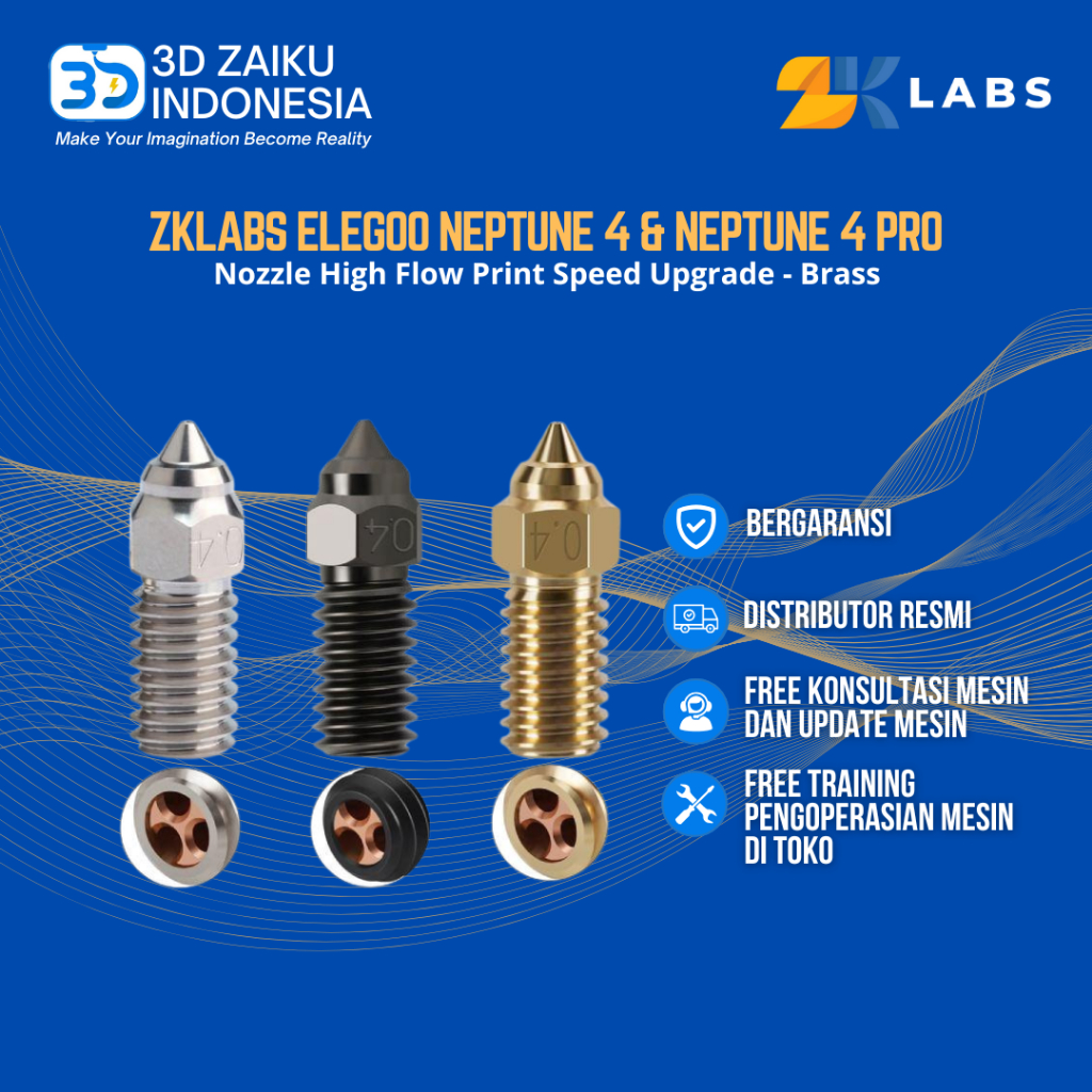 ZKLabs Eleco Neptune 4 และ Neptune 4 Pro CHT หัวฉีด High Flow พิมพ์ความเร็วอัพเกรด