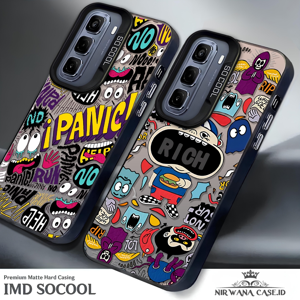 Softcase ปลอก IMD สีดํา Infinix Hot 60I 60 50 Pro Plus 4G 5G กรณี HP โฮโลแกรม Anti-Scratch Crack ล่า