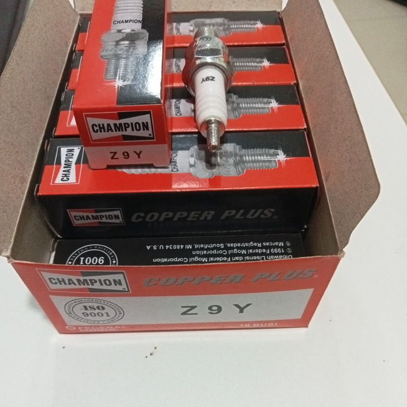(PRICE 10 ชิ้น) CHAMPION Z 9 Y GRAND-SUPRA-REVO SPARK PLUG (Z9Y) SHORT THREAD FOR 4-STROK MOTORCYCLE