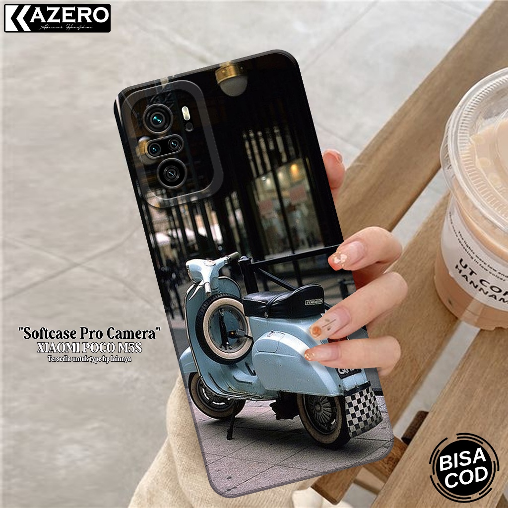 KAZERO - XIAOMI POCO M5S เคสโทรศัพท์ - เคสแฟชั่น Vespa - กล้อง Pro - XIAOMI POCO M5S Softcase - เคส 