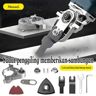 Adaptor Oskilasi Multifungsi Komplit untuk Gerinda Angle Grinder / Adapter Gerinda Oskilasi Tool Multi Cutting Amplas Kayu Metal