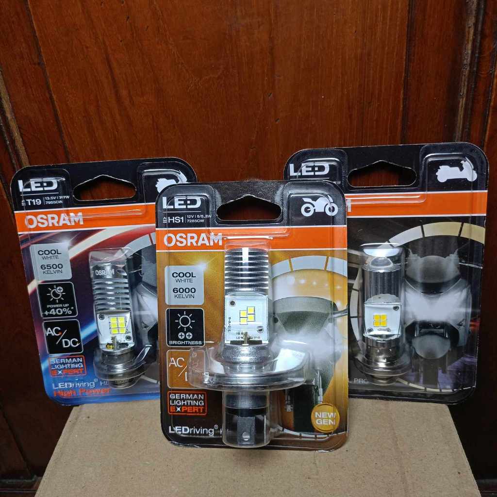 OSRAM และ NEOLUX ด้านหน้า DOP LIGHT BULB โดย OSRAM LED HS1 T19 BEBEK SPORT