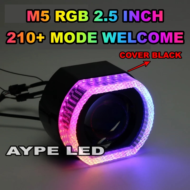 แหวนพรีเมี่ยม SHROUD BILED 2.5 นิ้วคริสตัล ANGLE EYES 5D RGB APPS J60 MT-STAR