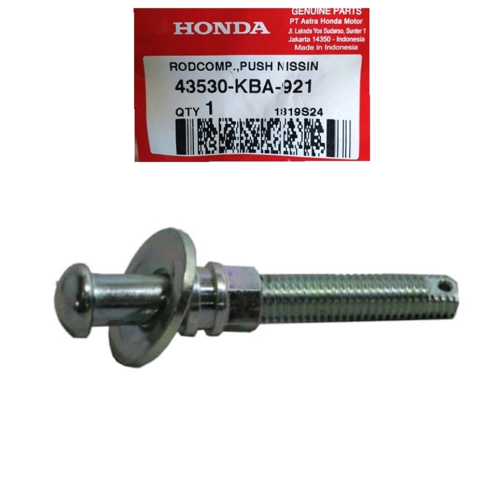 43530-KBA-921 STUT MASTER ด้านหลังเบรค PUSH ROD COMP ใหม่ CB150R LED CB150X TIGER REVO CS1 SUPRA X 1