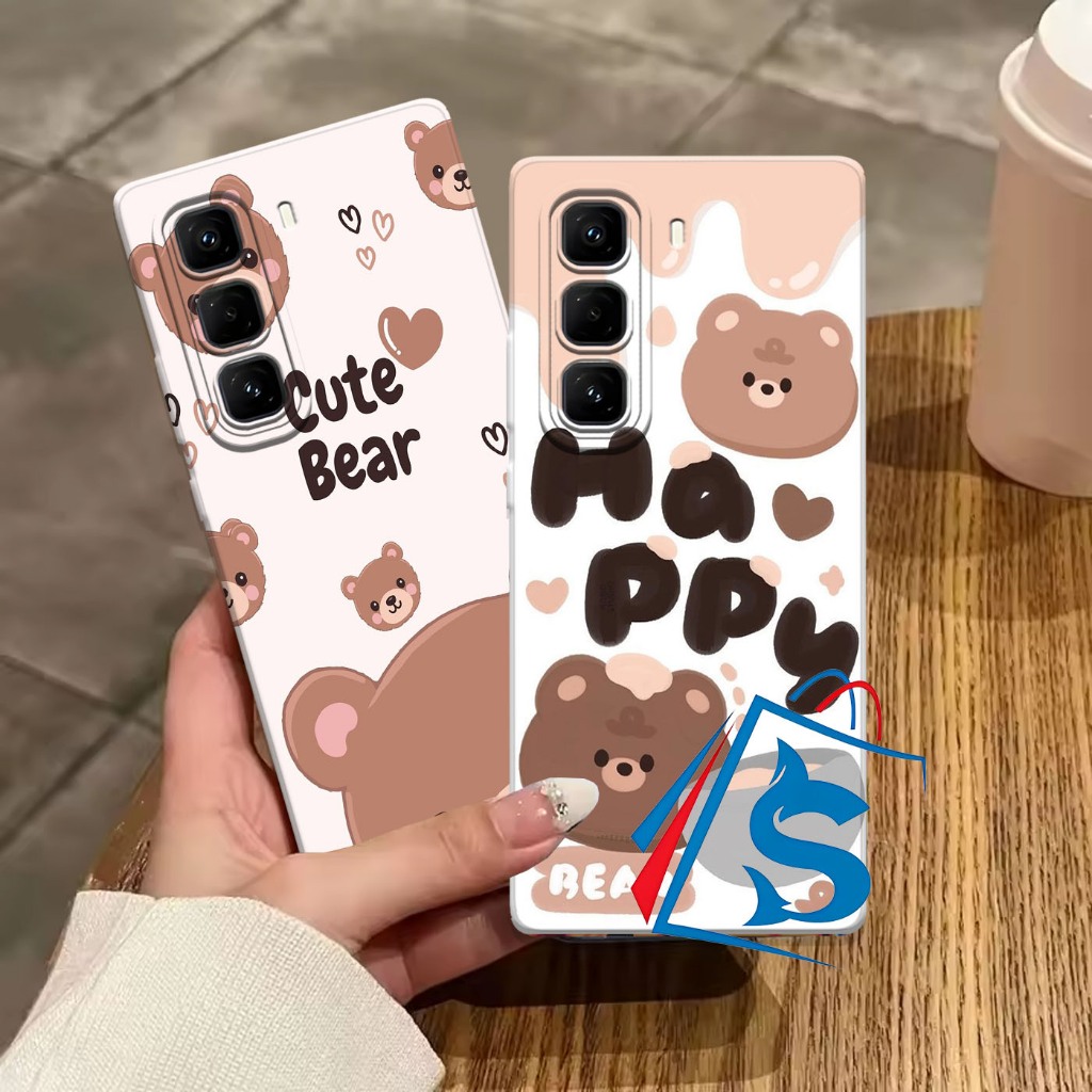 Softcase INFINIX HOT 60 PRO PLUS/HOT 60 PRO/HOT 60 ล่าสุด 2025 หมี Motif - เคสล่าสุด - เคสปัจจุบัน -