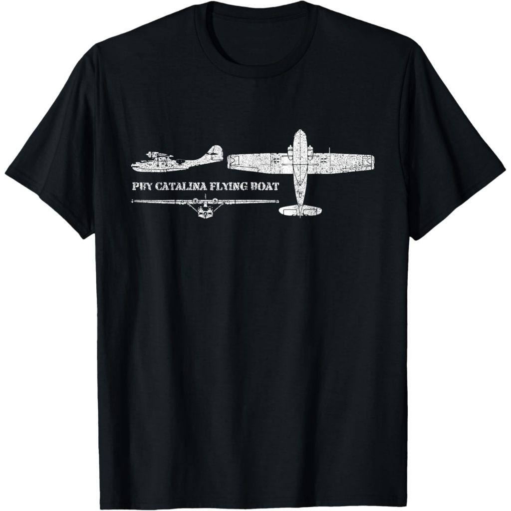 PBY Catalina Flying Boat WWII Plane Tshirt ของขวัญเสื้อยืด