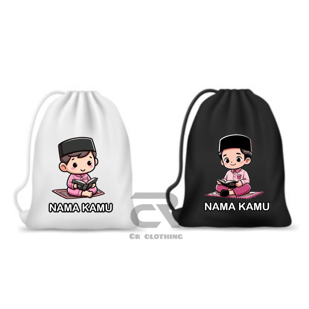 Drawstring Bag String Bag รับชื่อที่กําหนดเองฟรีโครัน