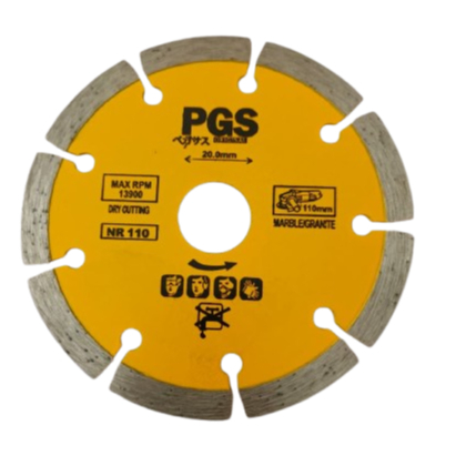 PGS ล้อตัดเพชรแห้ง 4 นิ้ว (หินตัดเซรามิกแห้ง) PGS 1 ชิ้น 110X7X1.8X20 มม.