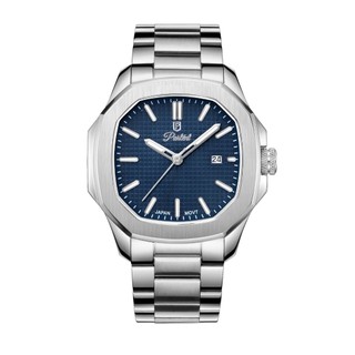 Parlent Phoenix Steel - Jam Tangan Pria 42mm, Japan Quartz Movement, Waterproof 5ATM (50M), Stainless Steel