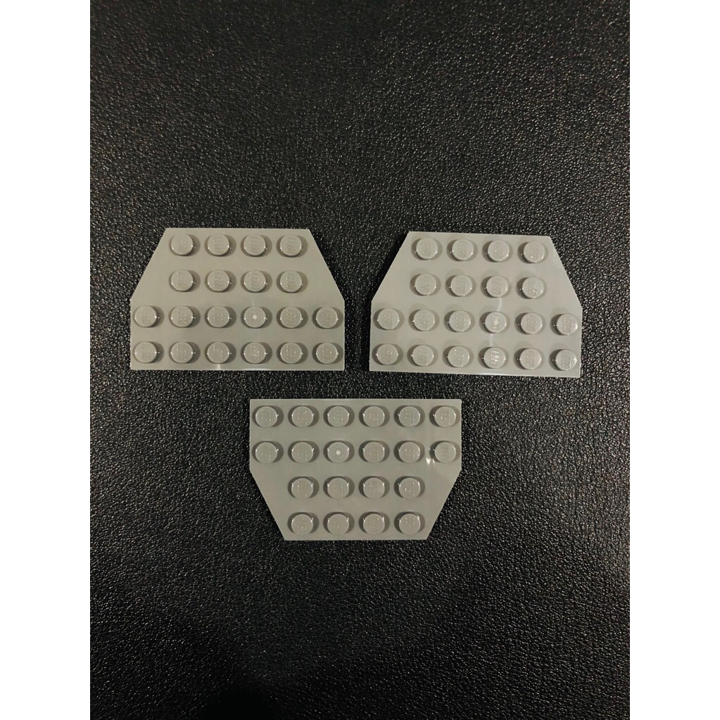 Lego Parts - 32059 - Dark Blush Grey, Wedge Plate 4 x 6 Cut Corners