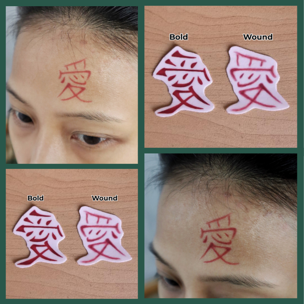 LOKAL [ผลิตภัณฑ์ท้องถิ่น] BUNDLING TATTOO TEMPORARY GAARA NARUTO & RED AI | PRAKS | คอสเพลย์ | HALLO