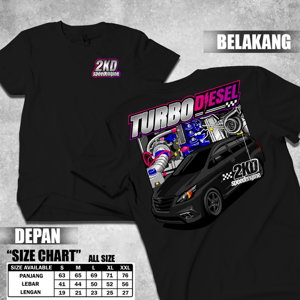 TURBO DIESEL 2KD SPEED ENGINE T-SHIRT - เสื้อยืด - เสื้อยืดพรีเมี่ยม - เสื้อยืดใหม่ล่าสุด