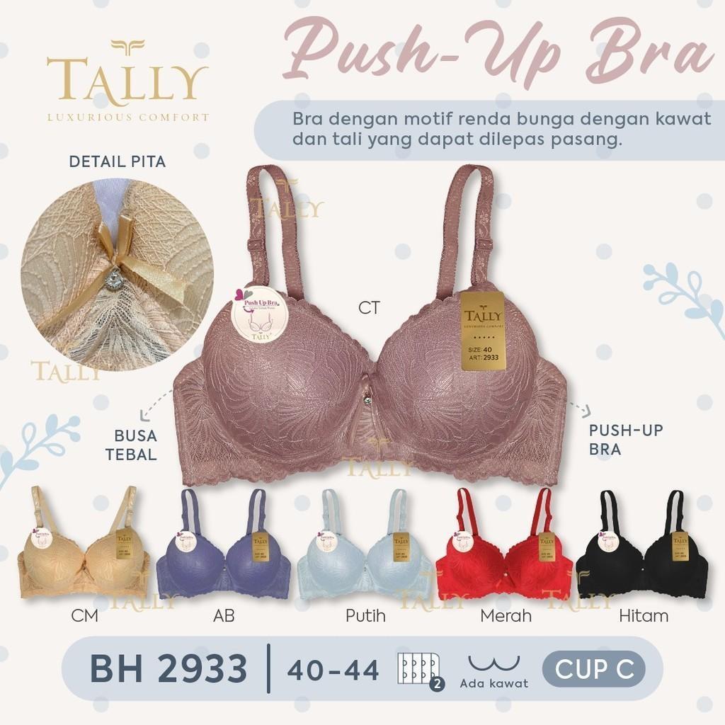 TALALY BRA BH 2933 | FINE LACE MATERIAL I SIZE 40 - 44 I CUP C | ที่จะเป็นสายไฟ | ดันอัพ | โฟมหนา | 