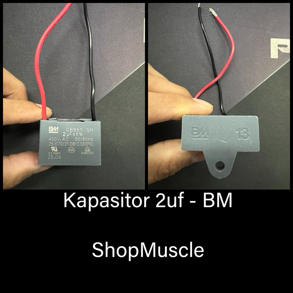 (ต้นฉบับ) BM 2uf cbb61 Cable Capacitor อะไหล่พัดลม 2uf / 2 uf