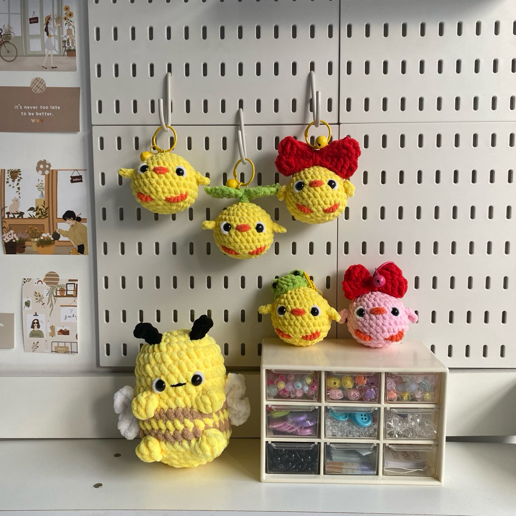 [CRAFTHIC] Amigourumi Plushies Chick || พวงกุญแจ Plushies Chick || ตุ๊กตา ตุ๊กตาถักไก่นุ่ม