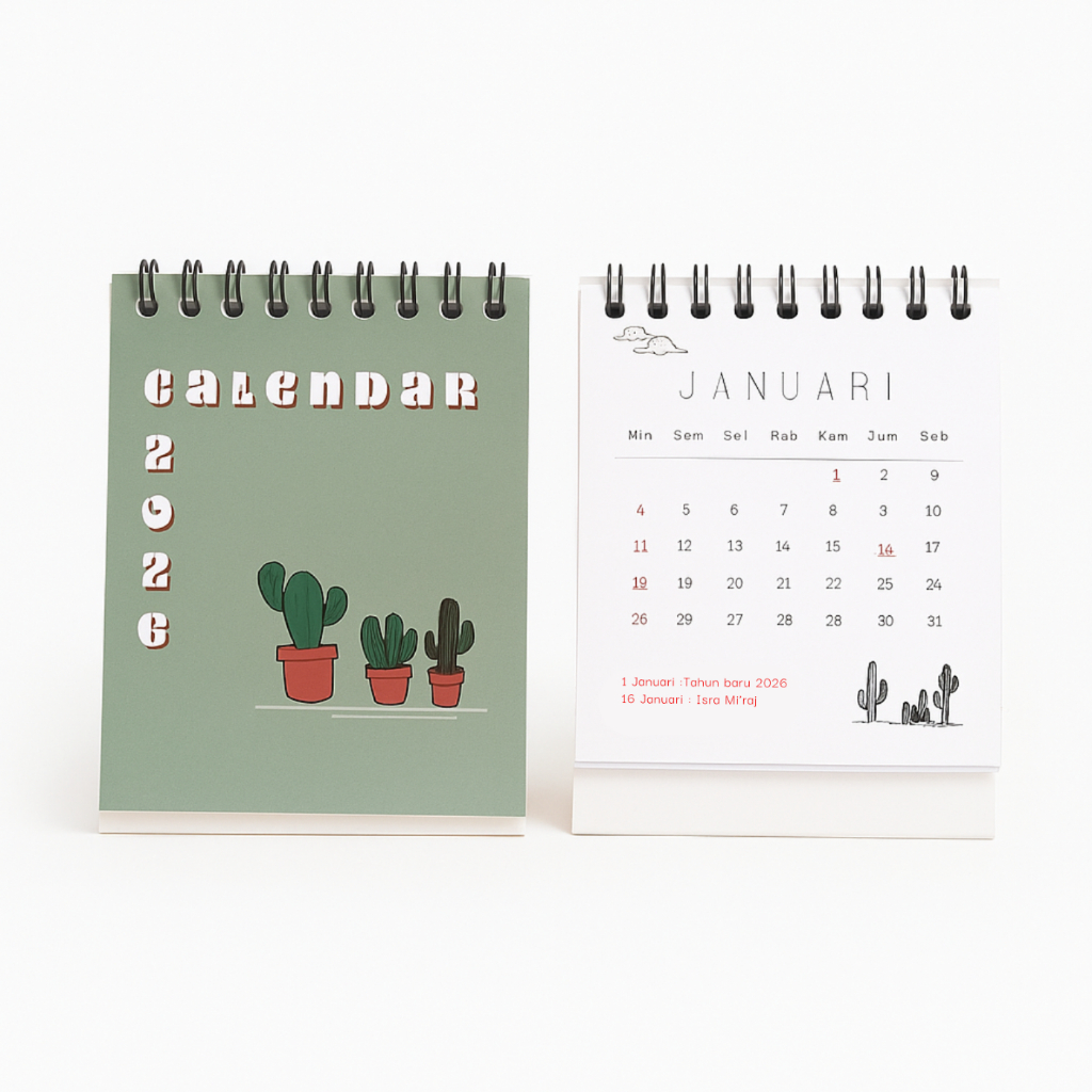 2026 CALENDAR/TABLE CALENDAR/AESTETIC CALENDAR/MINI CALENDAR 2026