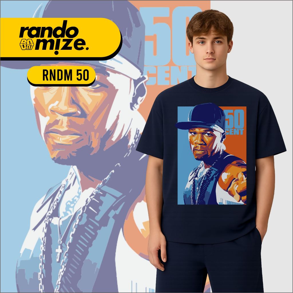 เสื้อยืด Premium Distro รหัส RNDM50 - Celebrity Series 50 Cent