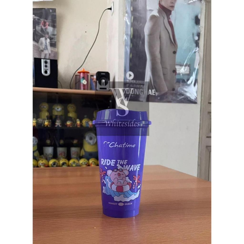 Koya - แก้วขวดแก้ว Chamtime นํากลับมาใช้ใหม่ได้ Bling Cup Mang Koya Tata Chimmy RJ Cooky Shooky Van