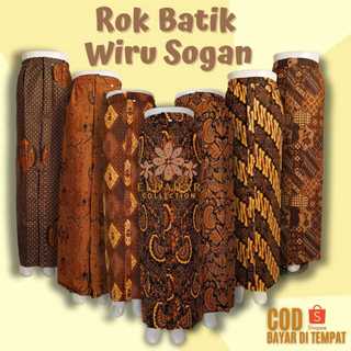 Rok Batik Wiru Sogan Solo Jarit Instan Jarik Batik Wiron Bawahan Kebaya Kondangan Wisuda Nikah Akad Bridesmaid Formal warna coklat