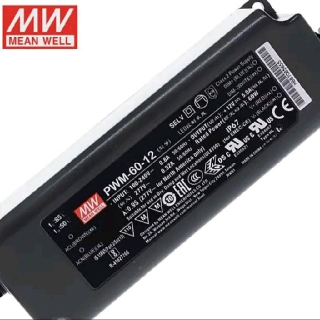 MeanWell Mean Well PWM 60-12 12V 12 Volt 5Ah Original Item รับประกันโรงงาน 1 ปี