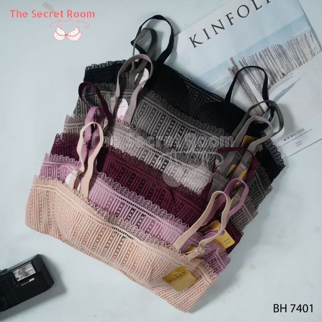 TALLY BRA BH KEMBEN 7401 I CUP BI 1/2 CUP l WIRELESS I SIZE 34 - 38 I HOOK 3 l MEDIUM FOAM