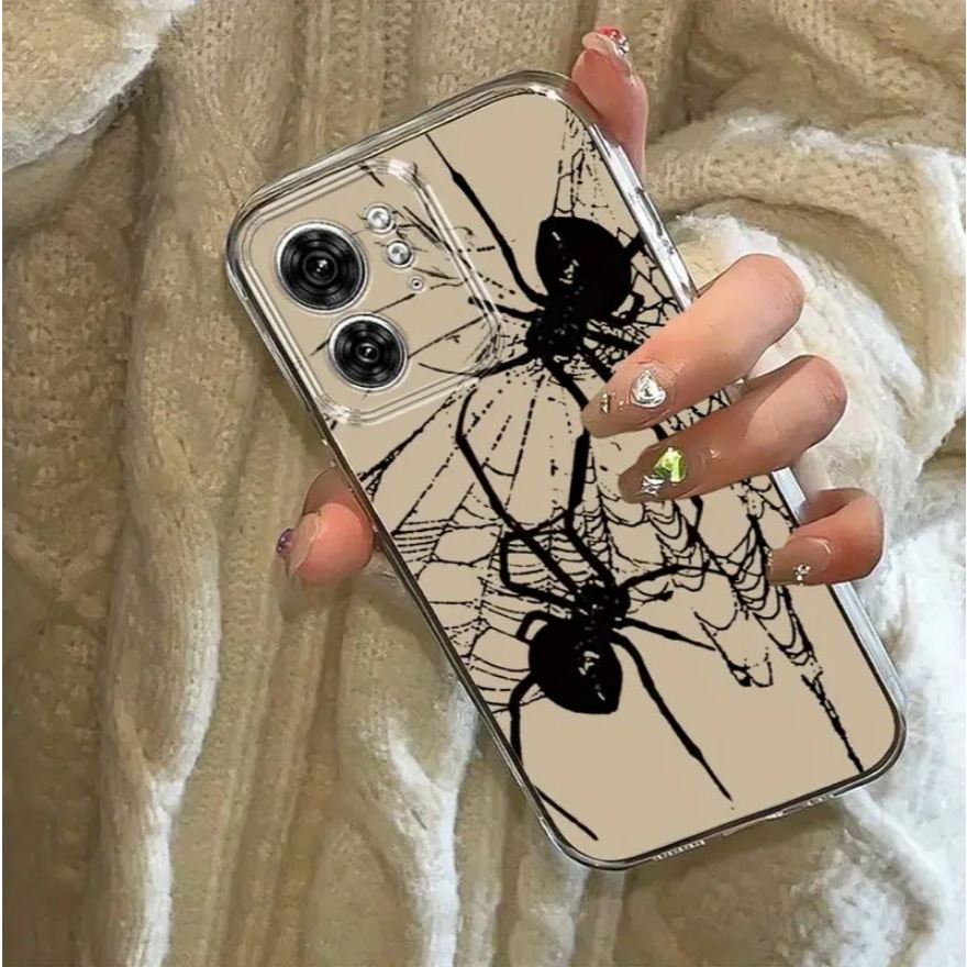 เคสTPUโปร่งใสลายแมงมุมเหมาะสําหรับMi10T/Mi10T Mi11 LITE/PRO/Mi13T/13T PRO/6A/8/8A PRO/RDM 9/9C/RDM 1