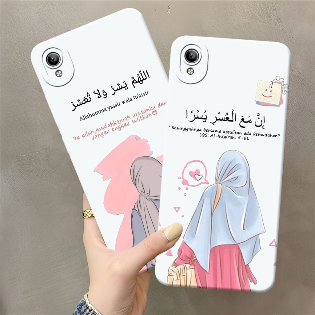 (FA-01) VIVO Y91C - Y1S - Y91 - Y95 - Y93 Softcase Procamera Silicon Case with Silicon hijab motif -